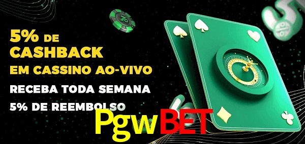Promoções do cassino ao Vivo Pgwbet